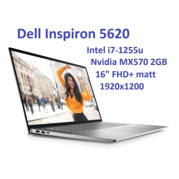 DELL Inspiron 5620 i7-1255u 16GB 1TB SSD 16" FHD+ 1920x1200 Geforce MX570 2GB WiFi BT Kam Win11pl GW12mc